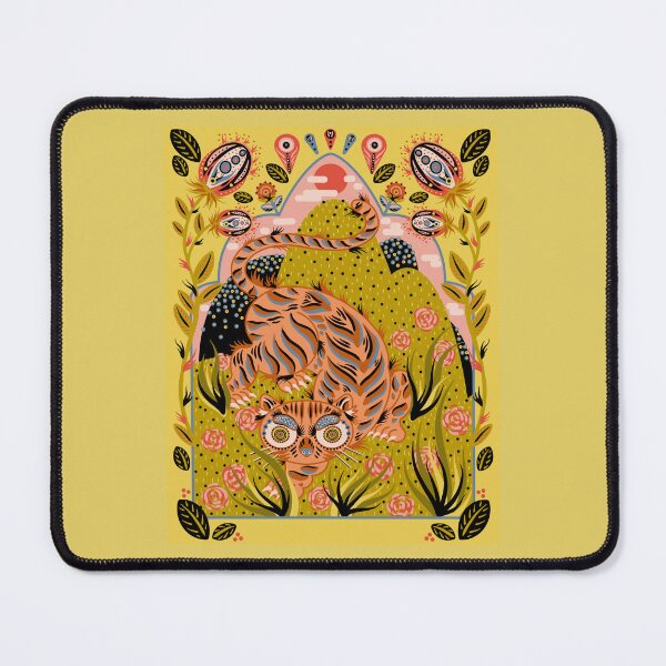 Item preview, Tiger Prowling Along a Flowering Mountainside designed and sold by Chloë Ella Urbanczyk.