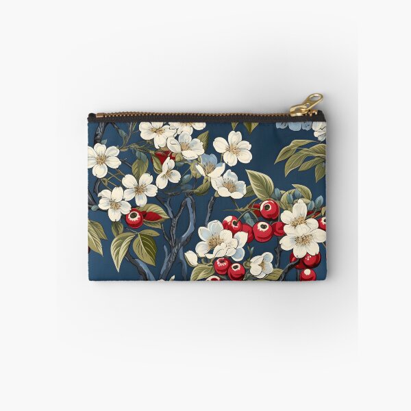 Item preview, Delicate White Apple Blossoms, symbolizing the tree's previous stages of growth, are incorporated in the painting along with harvest-ready apples—Early Fall Colors, Autumn Design, Seamless Pattern designed and sold by ignasirus.
