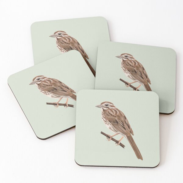 Item preview, Song Sparrow standing on a twig designed and sold by Nick Garnhart.