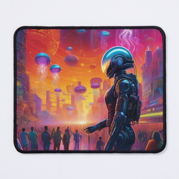 Item preview, Alien Worlds – Surreal Sci-Fi Cyborg City 14 - Grusch designed and sold by Benito Del Ray.