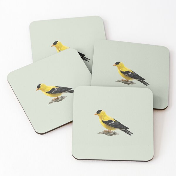 Item preview, American Goldfinch Sitting on a rock designed and sold by Nick Garnhart.