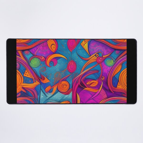 Item preview, Vibrant, purple, orange, blue, green, abstract designed and sold by karinasalwaszka.