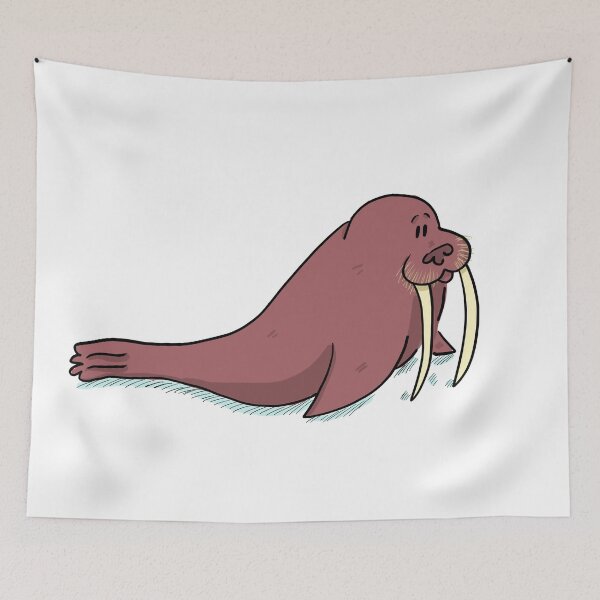 Item preview, Smiling Walrus designed and sold by blue-planet-art.