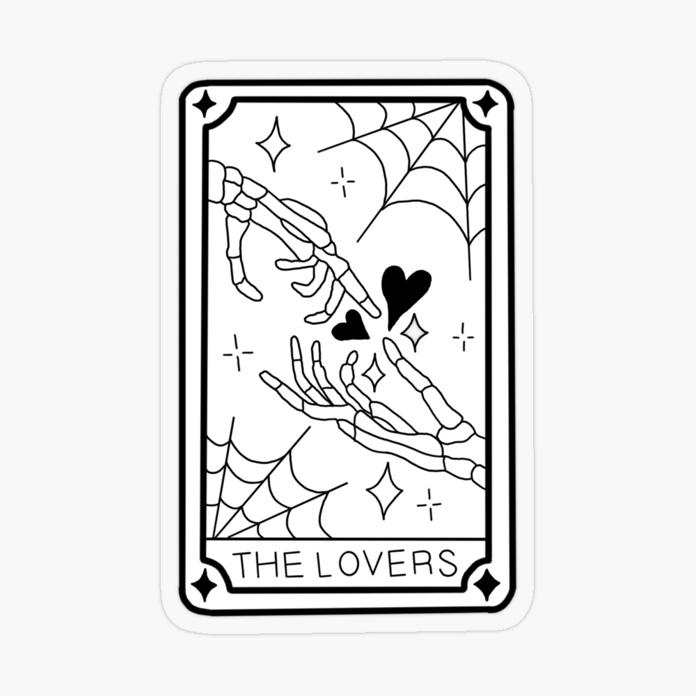 Simple Lovers Tarot Tattoo Idea