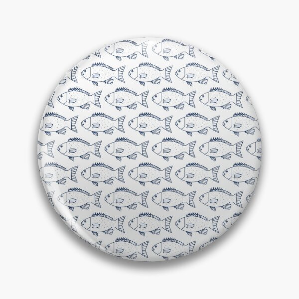 Item preview, Bluefish School in Ocean Blue designed and sold by fruttidimare.
