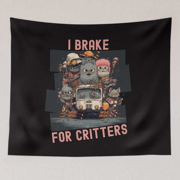 Item preview, I Brake For Critters Cute Gifts For Drivers designed and sold by Chmielayka.