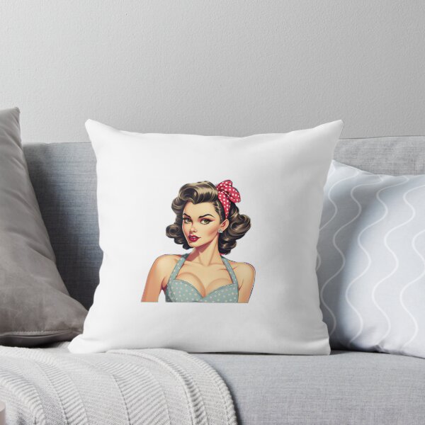 Artikelvorschau, Kraftvolles Vintage-Retro-Pinup-Porträt einer amerikanischen US-Amerikanerin entworfen und verkauft von BrandonArtWorld.