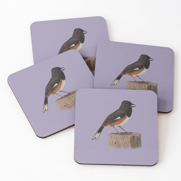 Item preview, Eastern Towhee Sparrow Sining from a fence post designed and sold by Nick Garnhart.
