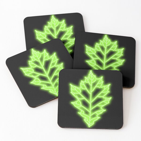 Item preview, Green Neon Light Oak Leaf designed and sold by RebeccaRichards.