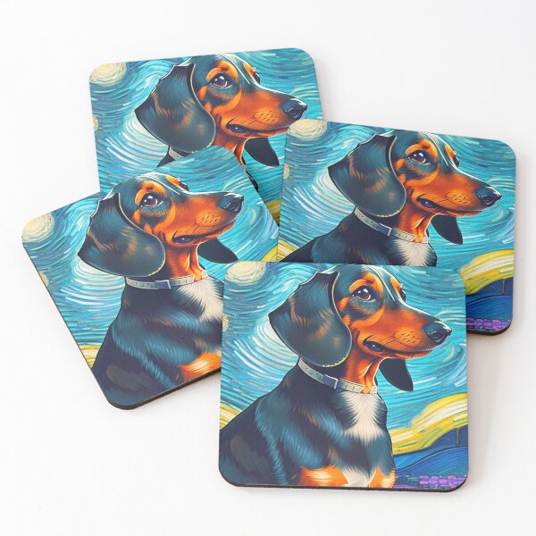 Item preview, Van gogh Starry Night Dachshund  designed and sold by Vangoholic.