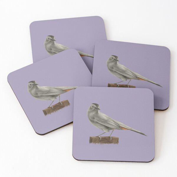 Item preview, Gray Catbird on a fence post designed and sold by Nick Garnhart.