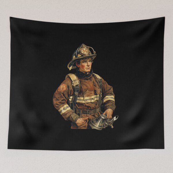 Item preview, Retro firefighter designed and sold by Mateusz Majcherek.