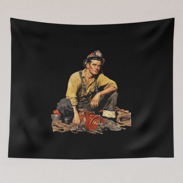 Item preview, Retro firefighter designed and sold by Mateusz Majcherek.