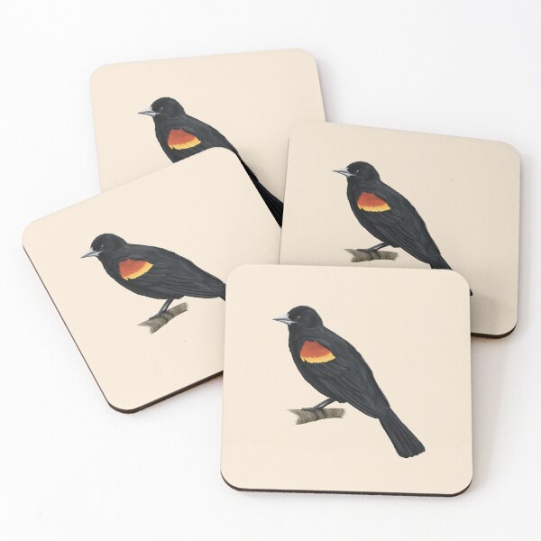 Item preview, Red-winged blackbird standing on a twig designed and sold by Nick Garnhart.
