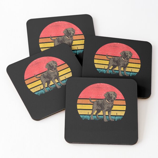 Item preview, Black Labrador Vintage Retro Sunset designed and sold by rafaeltto.