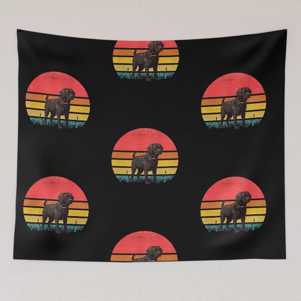 Item preview, Black Labrador Vintage Retro Sunset designed and sold by rafaeltto.