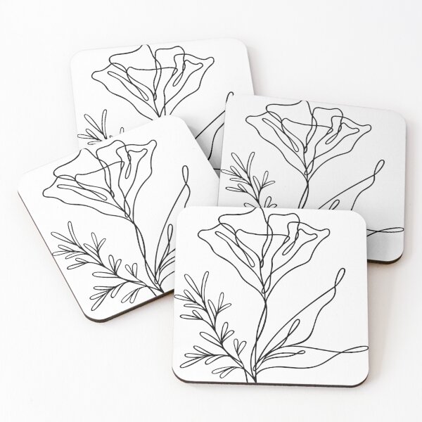 Item preview, Wildflower Botanical Line Art | Elegant Floral Leafy Design designed and sold by RachelFCreative.