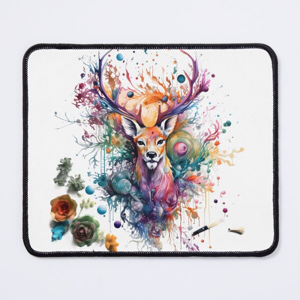 Item preview, Floral Harmony: Colorful Deer Art Collection designed and sold by MyDearWorld.