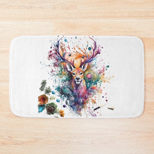 Item preview, Floral Harmony: Colorful Deer Art Collection designed and sold by MyDearWorld.