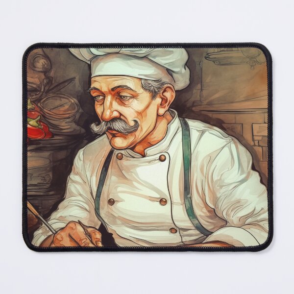 Item preview, Chef drawing designed and sold by ComicsFactory.
