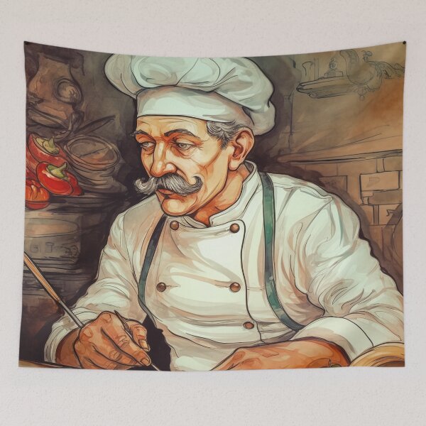 Item preview, Chef drawing designed and sold by ComicsFactory.