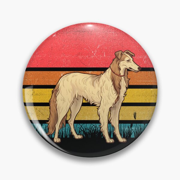 Aperçu de l'œuvre Borzoi Vintage Retro Sunset créée et vendue par rafaeltto.