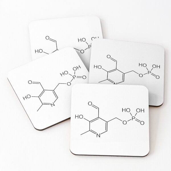 Item preview, Vitamin B6 Pyridoxal Phosphate C8H10NO6P Molecule designed and sold by Zeeph.