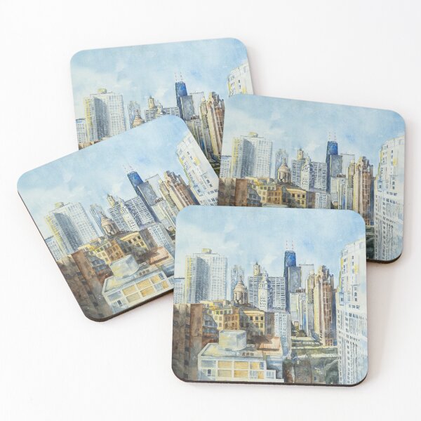 Item preview, Chicago (John Hancock) designed and sold by AlonzoFineArt.