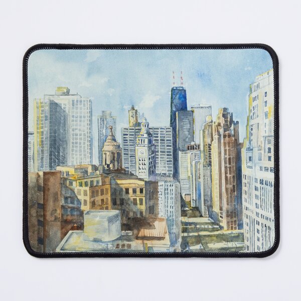 Item preview, Chicago (John Hancock) designed and sold by AlonzoFineArt.