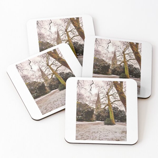 Item preview, Church Tower And Trees Under The Snow designed and sold by JoyPhotoArt.