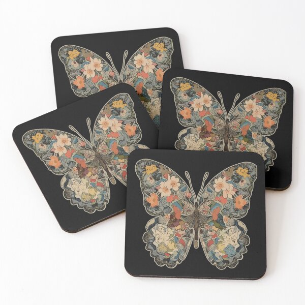 Item preview, Elegant Butterfly Tattoo with Floral Beauty - Artistic Body Ink designed and sold by Cheeky Companions.