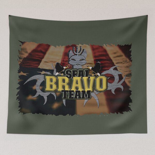 Item preview, SEAL TEAM BRAVO FLAG designed and sold by THE AMERICAN TEEVANGELIST.