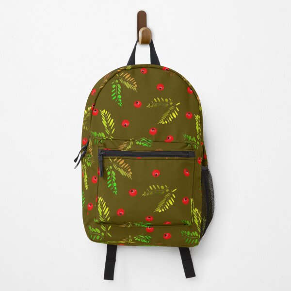 Item preview, Red berries on a dark green background designed and sold by ANVivid.