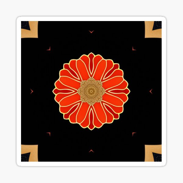 Asian Rosette Sticker