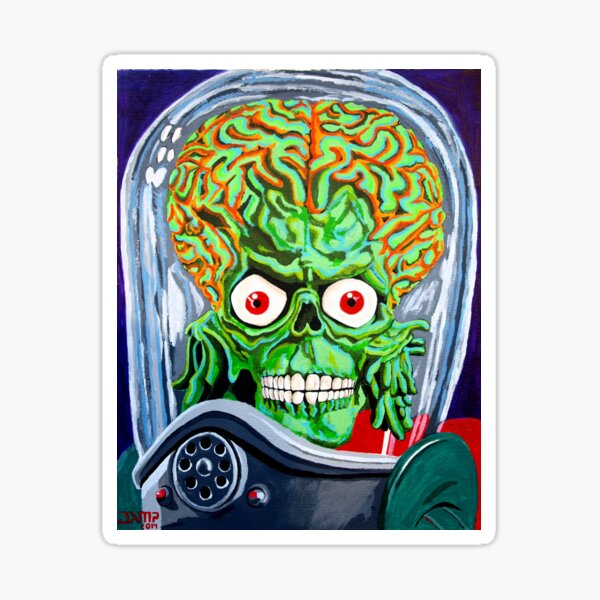 Mars attacks Pegatina