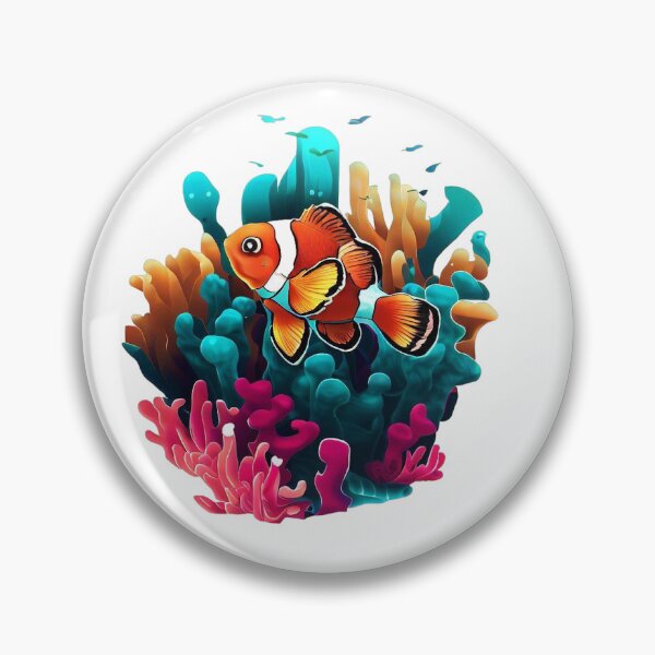 Item preview, Underwater Encounter: Clownfish in Coral Reef designed and sold by PictoVibe.