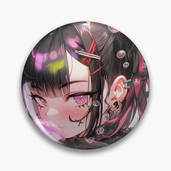 Item preview, Kawaii Sassy Little Anime Girl and Bubblegum Bubble designed and sold by bubblegoth.