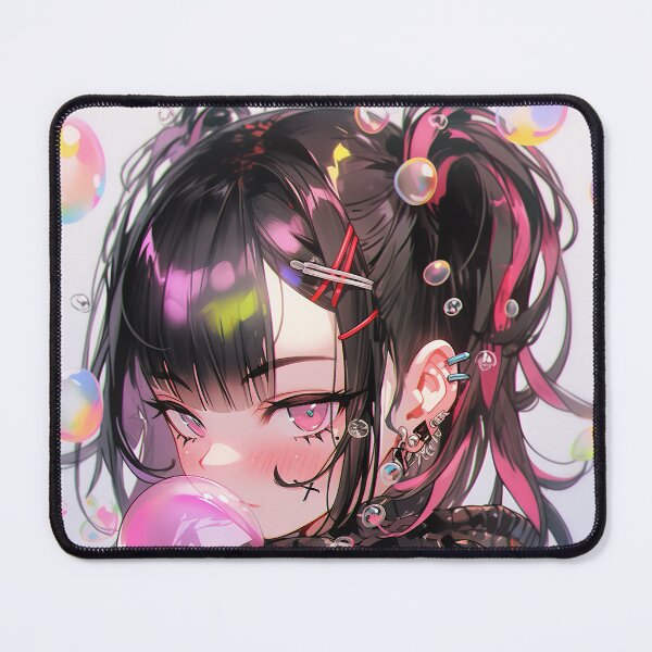 Item preview, Kawaii Sassy Little Anime Girl and Bubblegum Bubble designed and sold by bubblegoth.