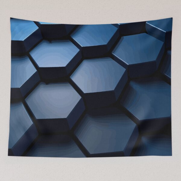 Item preview, Hexagonal blue navy texture background designed and sold by Aestheticlanart.
