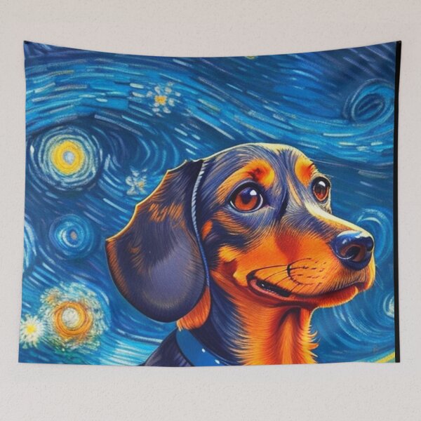 Item preview, Van gogh Starry Night Dachshund  designed and sold by Vangoholic.