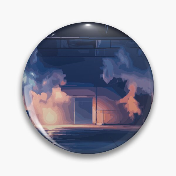 Item preview, empty dark street blue background designed and sold by Aestheticlanart.