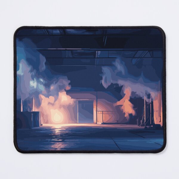 Item preview, empty dark street blue background designed and sold by Aestheticlanart.