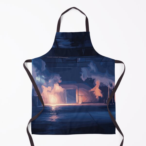 Item preview, empty dark street blue background designed and sold by Aestheticlanart.
