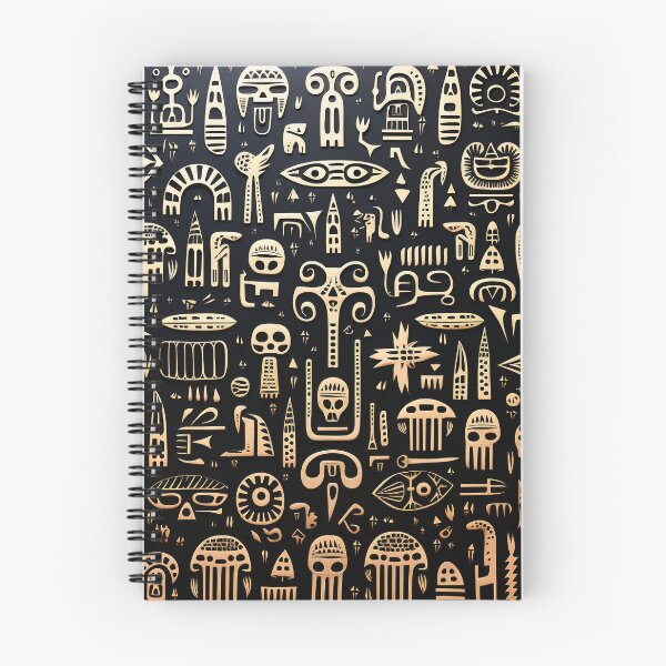 Item preview, Halloween Minimalist Symbolic Sgraffito Line Art Pattern designed and sold by BabydellArt.
