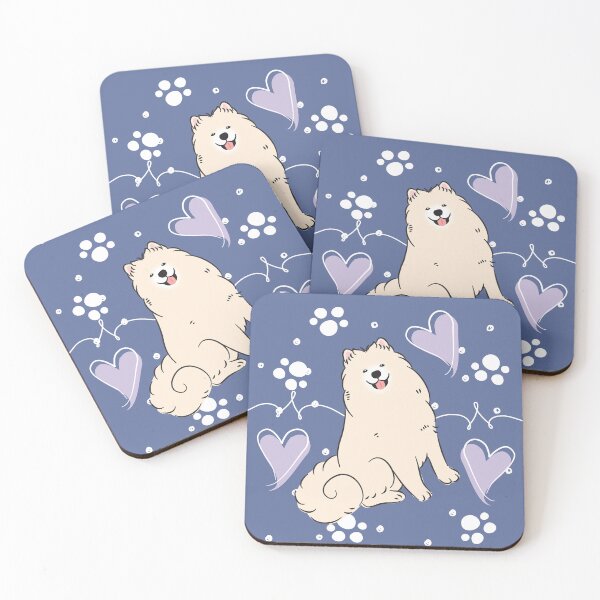 Item preview, Biscuit Samoyed Dog with Heart designed and sold by Lulupainting.