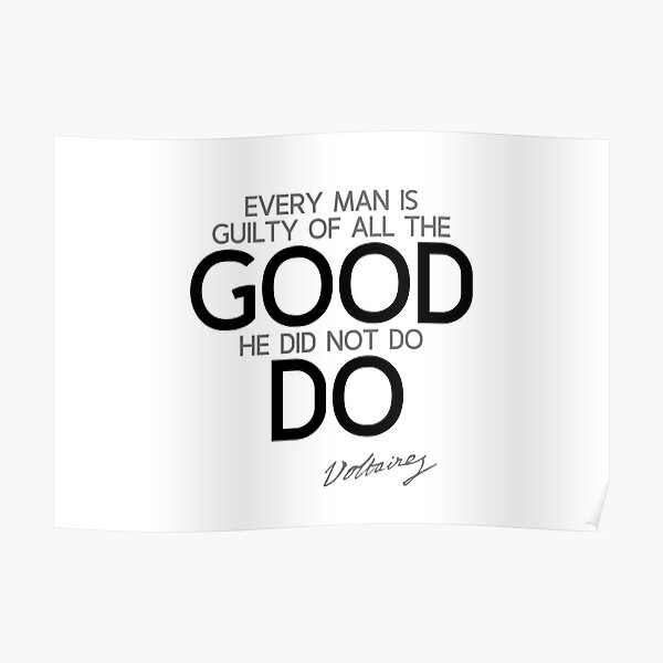 good he did - voltaire Poster