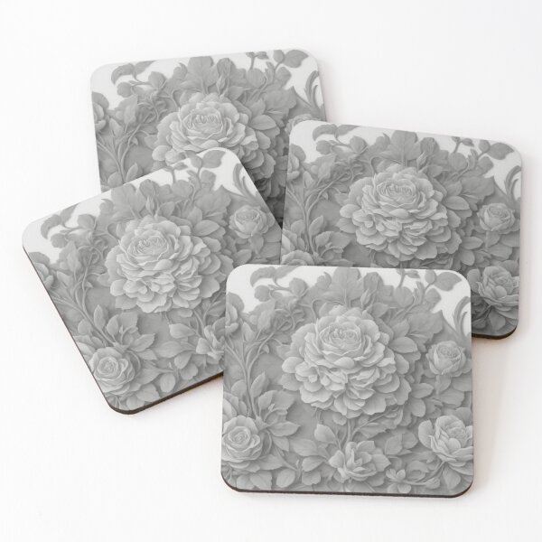 Item preview, Classical Black and White Floral Pattern designed and sold by JapKo.