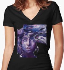 Three Eyed Raven Women's Fitted V-Neck T-Shirt