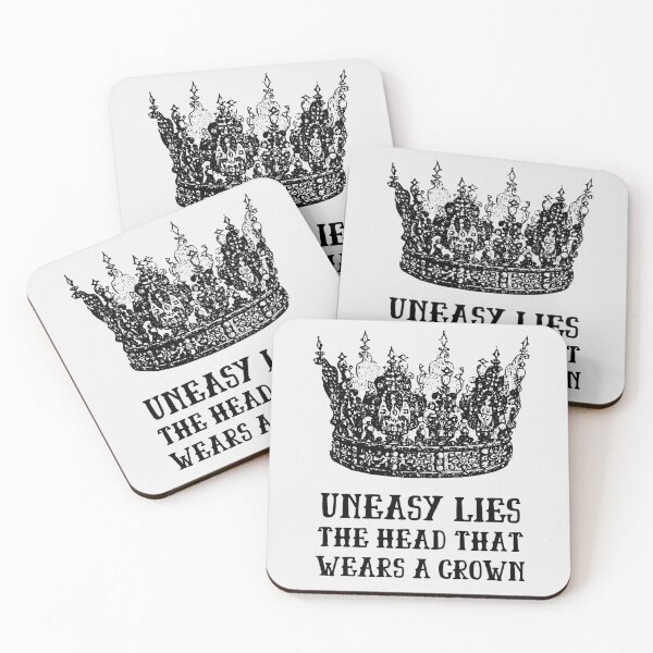 Item preview, Shakespeare Quote Uneasy lies the head that wears a crown Henry IV designed and sold by violet-hope.