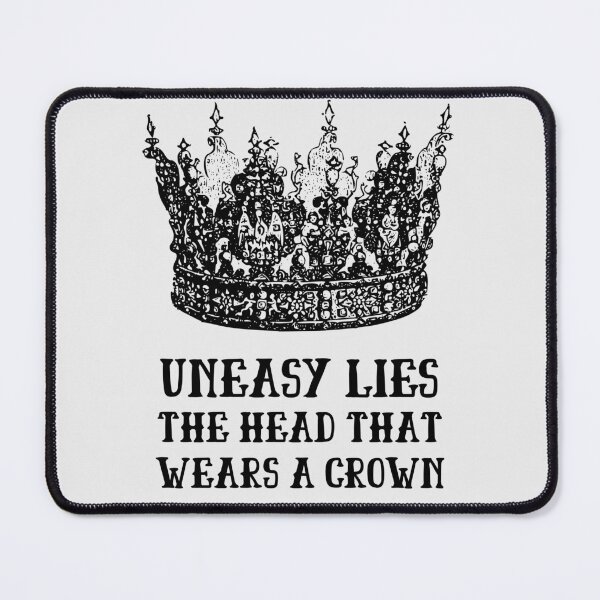Item preview, Shakespeare Quote Uneasy lies the head that wears a crown Henry IV designed and sold by violet-hope.